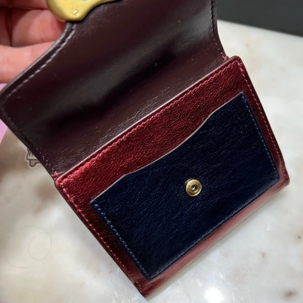 Coach Metallic Purple and Blue Women's Wallet